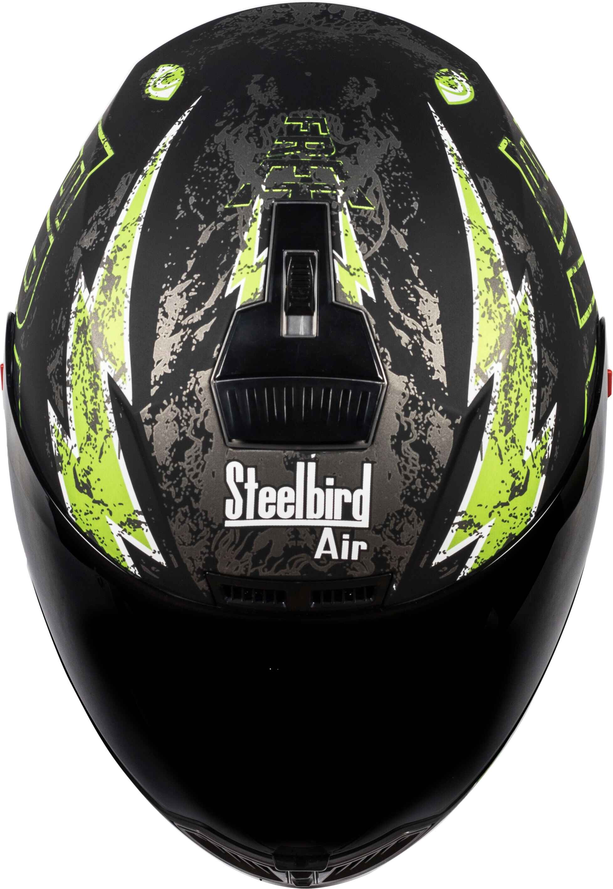 Steelbird Air Free Live Mat Black With Green ( Fitted With Clear Visor Extra Smoke Visor Free)